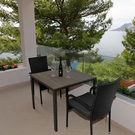 In With Sea View, Terrace, Air Conditioning, Wi-fi * Brela